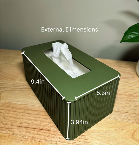 Rectangle Tissue Box Cover - Kleenex Box Cover - Tissue Holder - Modern Home Decor - Fluted Tissue Box Cover - Bathroom Decor