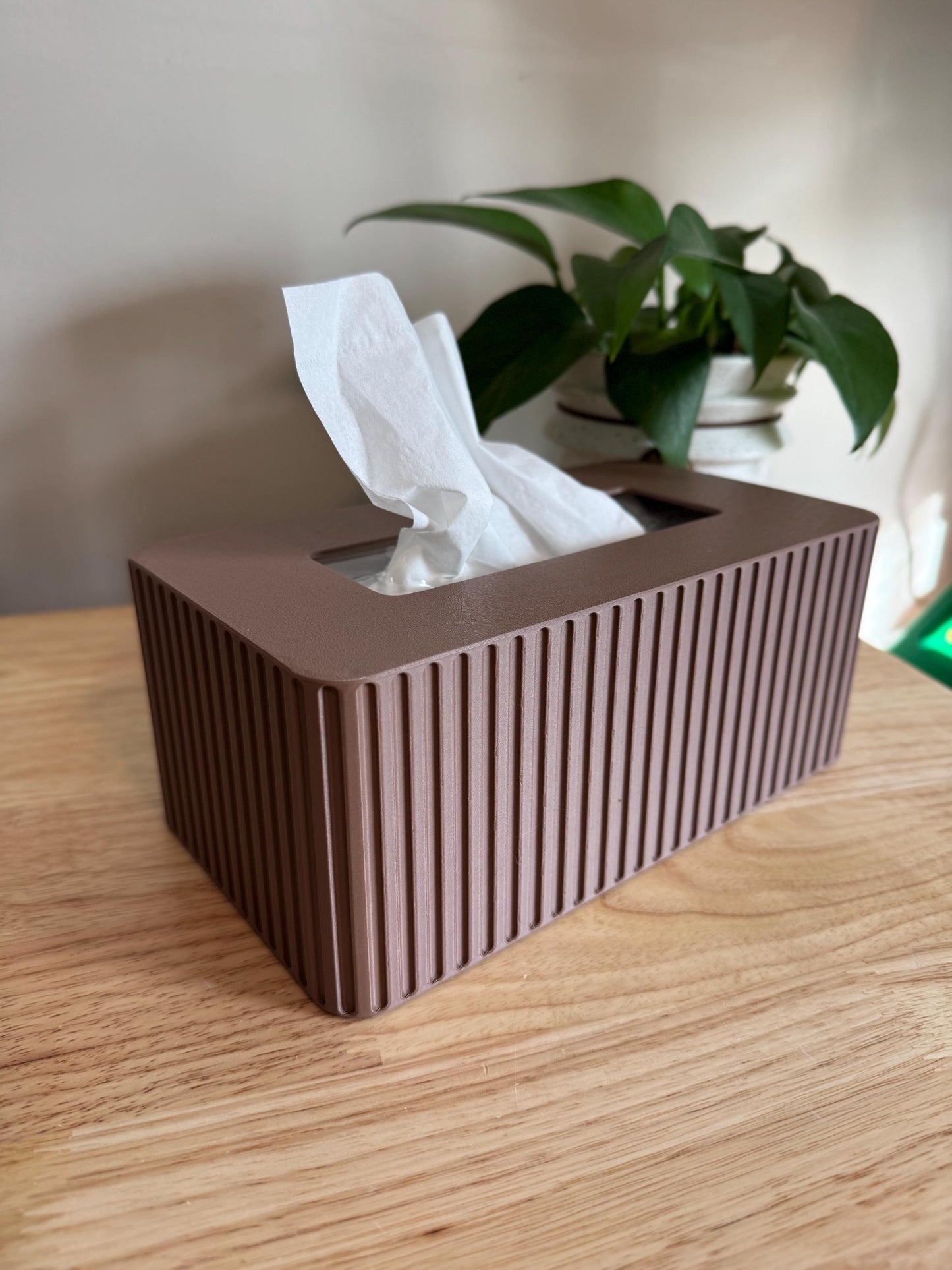 Rectangle Tissue Box Cover - Kleenex Box Cover - Tissue Holder - Modern Home Decor - Fluted Tissue Box Cover - Bathroom Decor