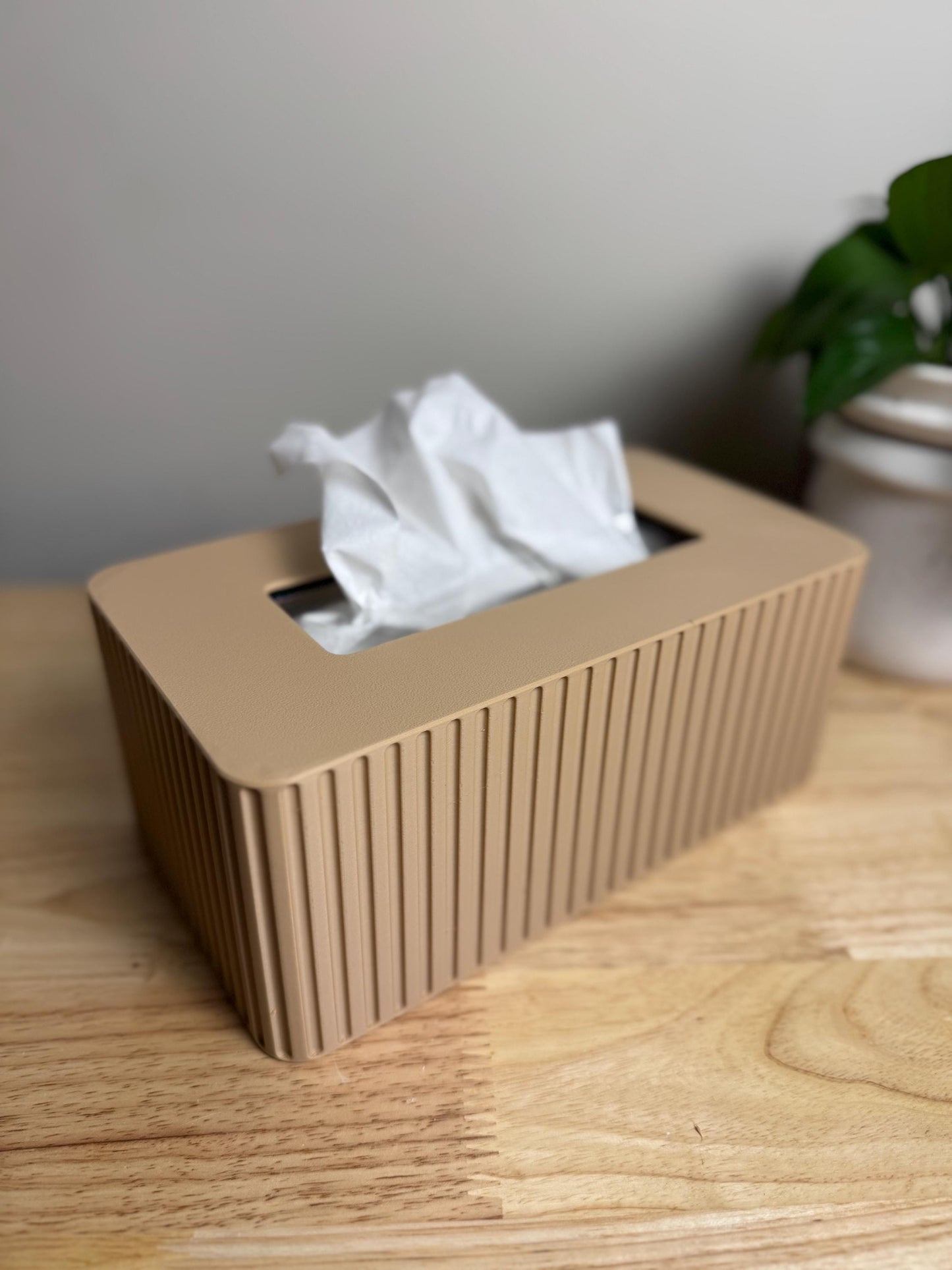 Rectangle Tissue Box Cover - Kleenex Box Cover - Tissue Holder - Modern Home Decor - Fluted Tissue Box Cover - Bathroom Decor